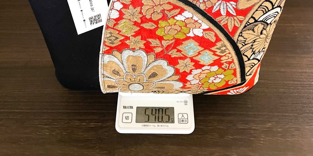 着物帯バッグの重さについて