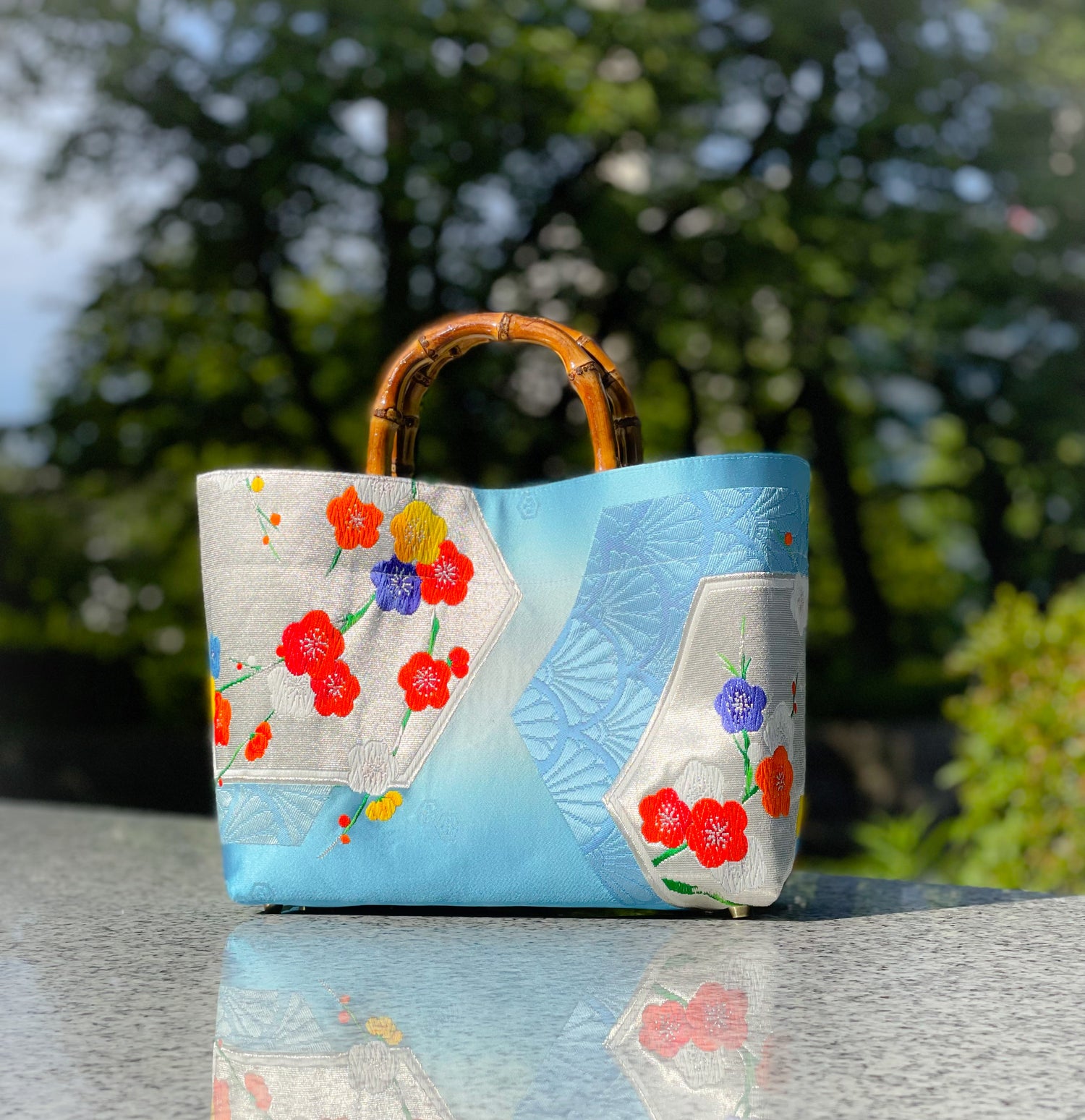 Eternity Tote Bag with bamboo handle 【Miyako】  竹持ち手のエタニティトートバッグ【京】