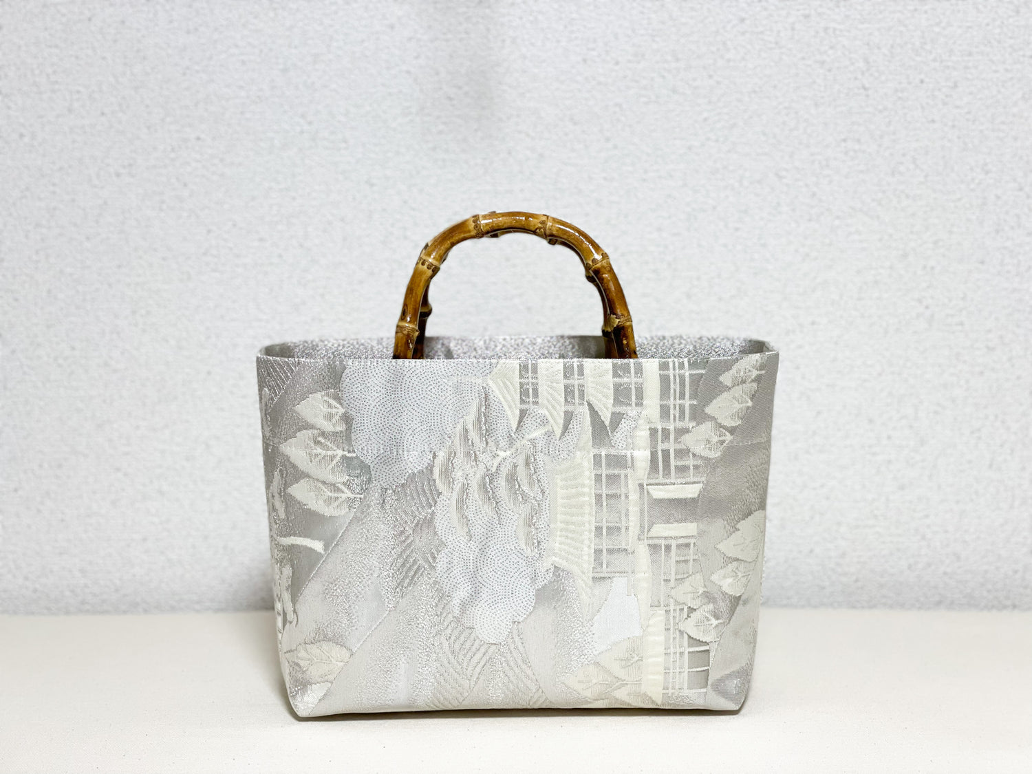 【Platinum Collection】Eternity Tote Bag with bamboo handle 【Ginpuu】  竹持ち手のエタニティトート【銀風】