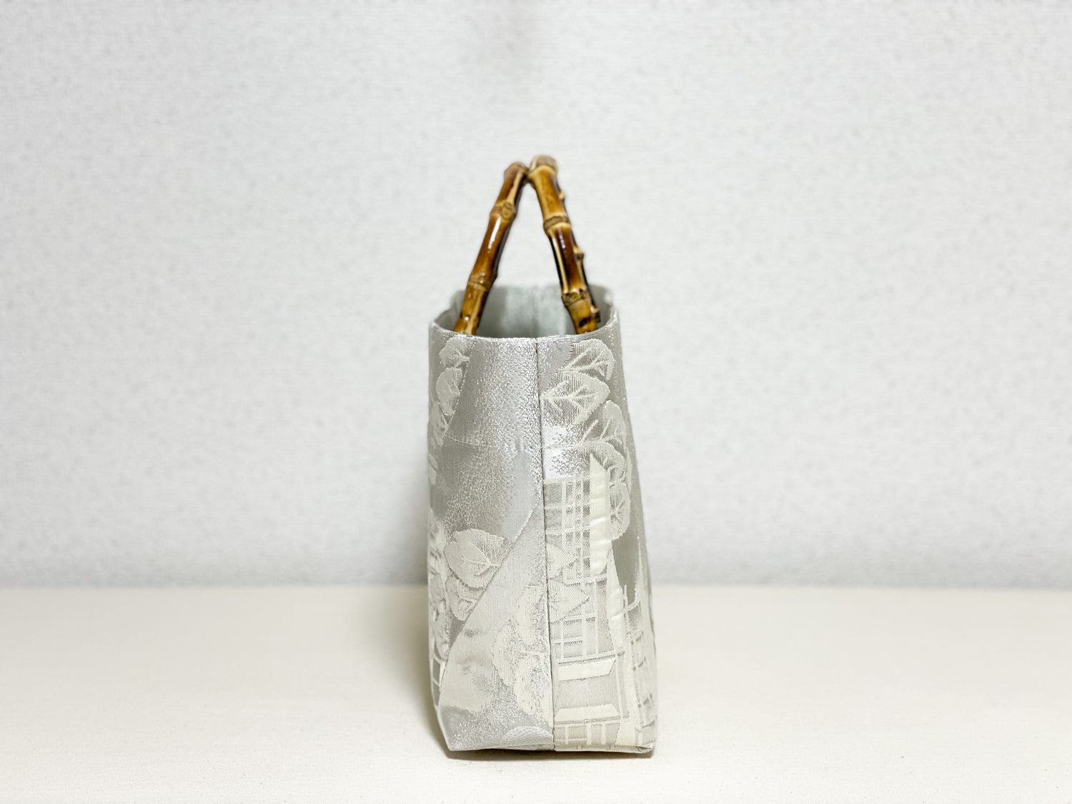 【Platinum Collection】Eternity Tote Bag with bamboo handle 【Ginpuu】  竹持ち手のエタニティトート【銀風】