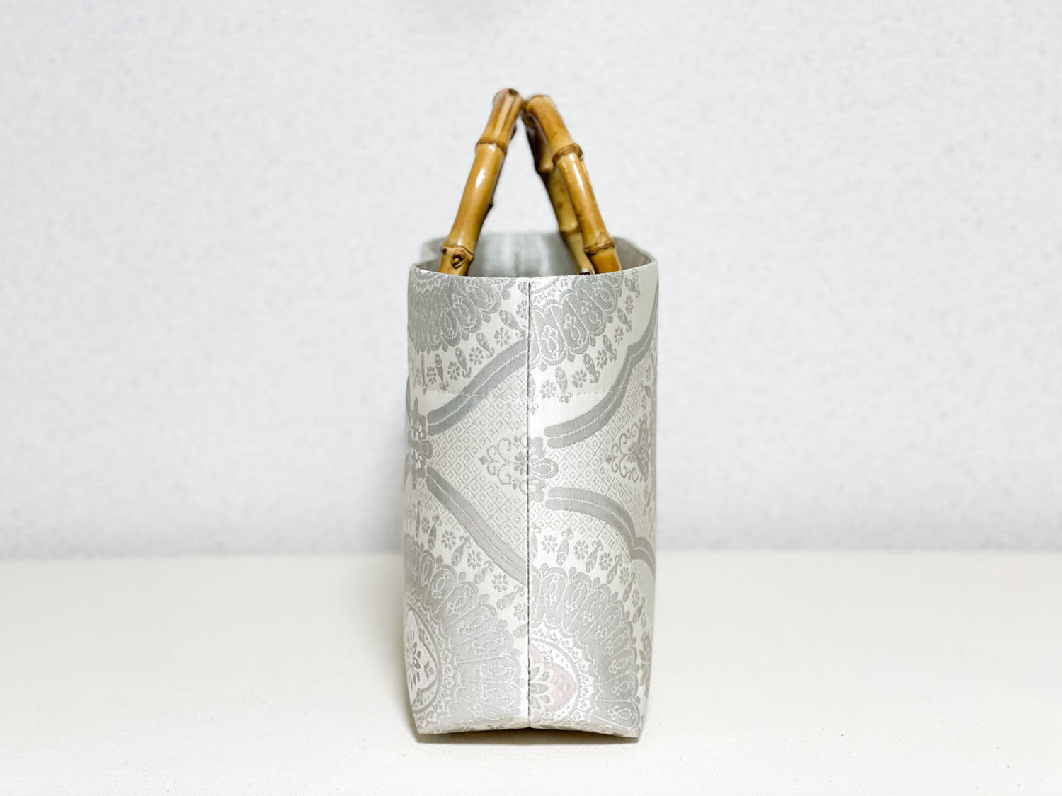 【Platinum Collection】Eternity Tote Bag with bamboo handle 【Ginrin】  竹持ち手のエタニティトート【銀鱗】