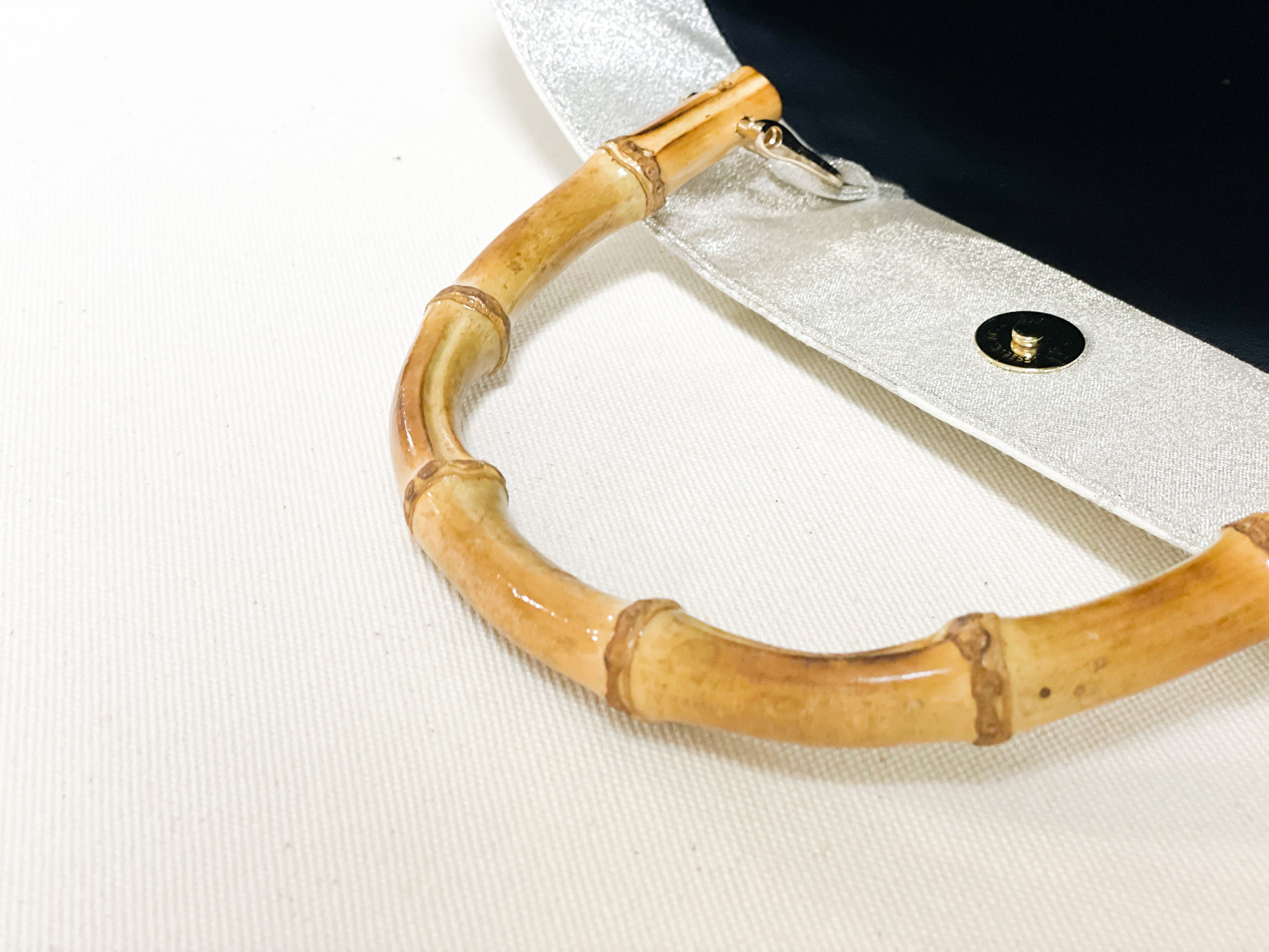 【Platinum Collection】Eternity Tote Bag with bamboo handle 【Ginrin】  竹持ち手のエタニティトート【銀鱗】