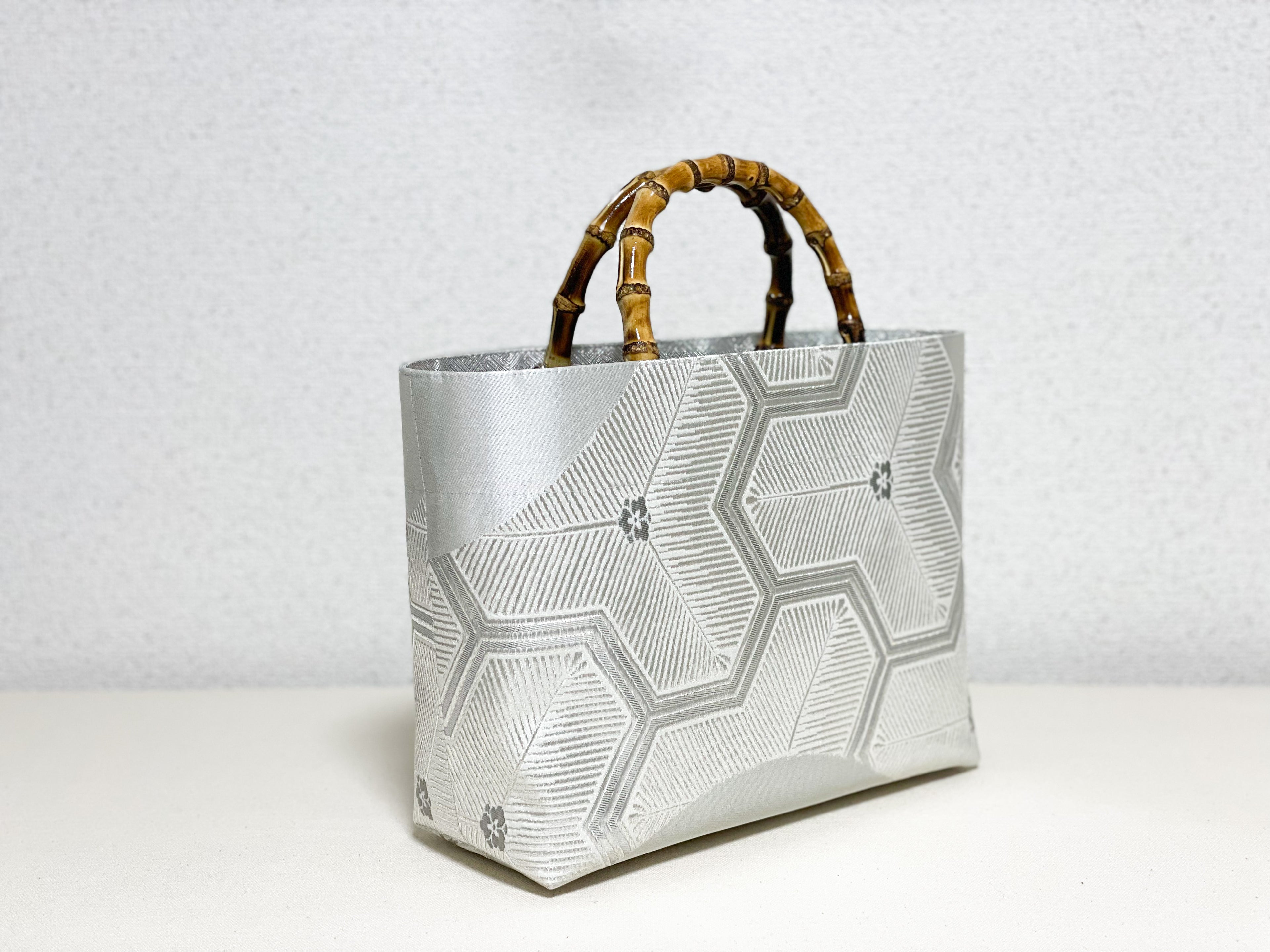 【Platinum Collection】Eternity Tote Bag with bamboo handle 【Mitsuki】  竹持ち手のエタニティトート【三月】