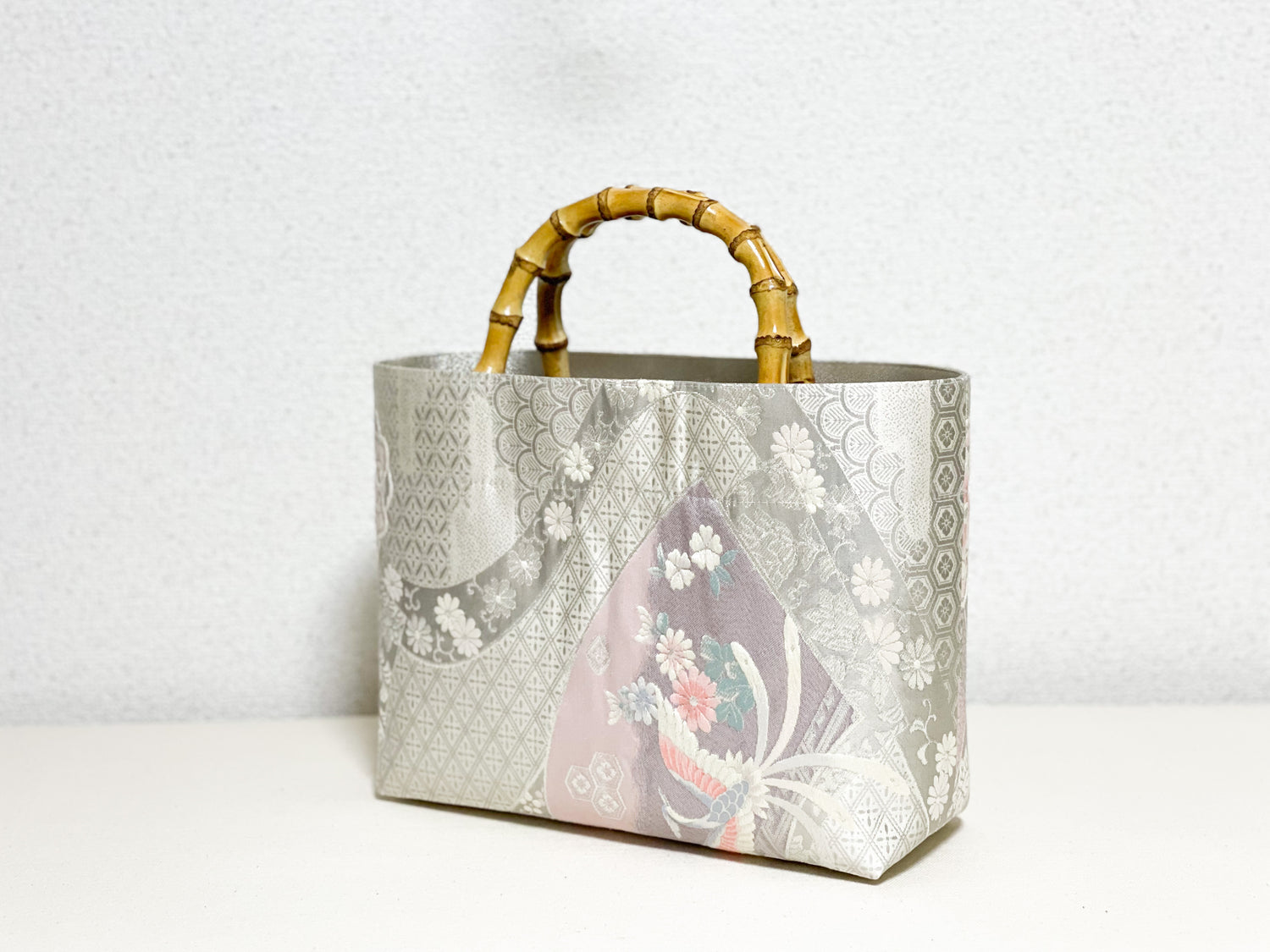 【Platinum Collection】Eternity Tote Bag with bamboo handle 【Ginbu】  竹持ち手のエタニティトート【銀踊】