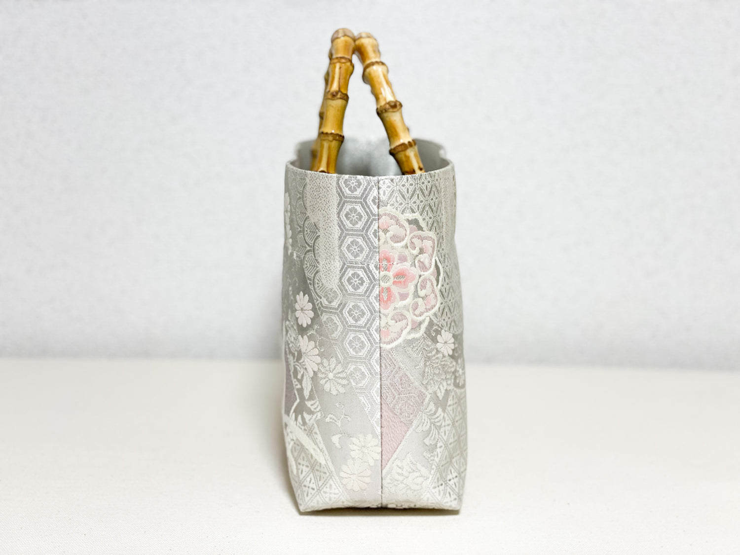 【Platinum Collection】Eternity Tote Bag with bamboo handle 【Ginbu】  竹持ち手のエタニティトート【銀踊】