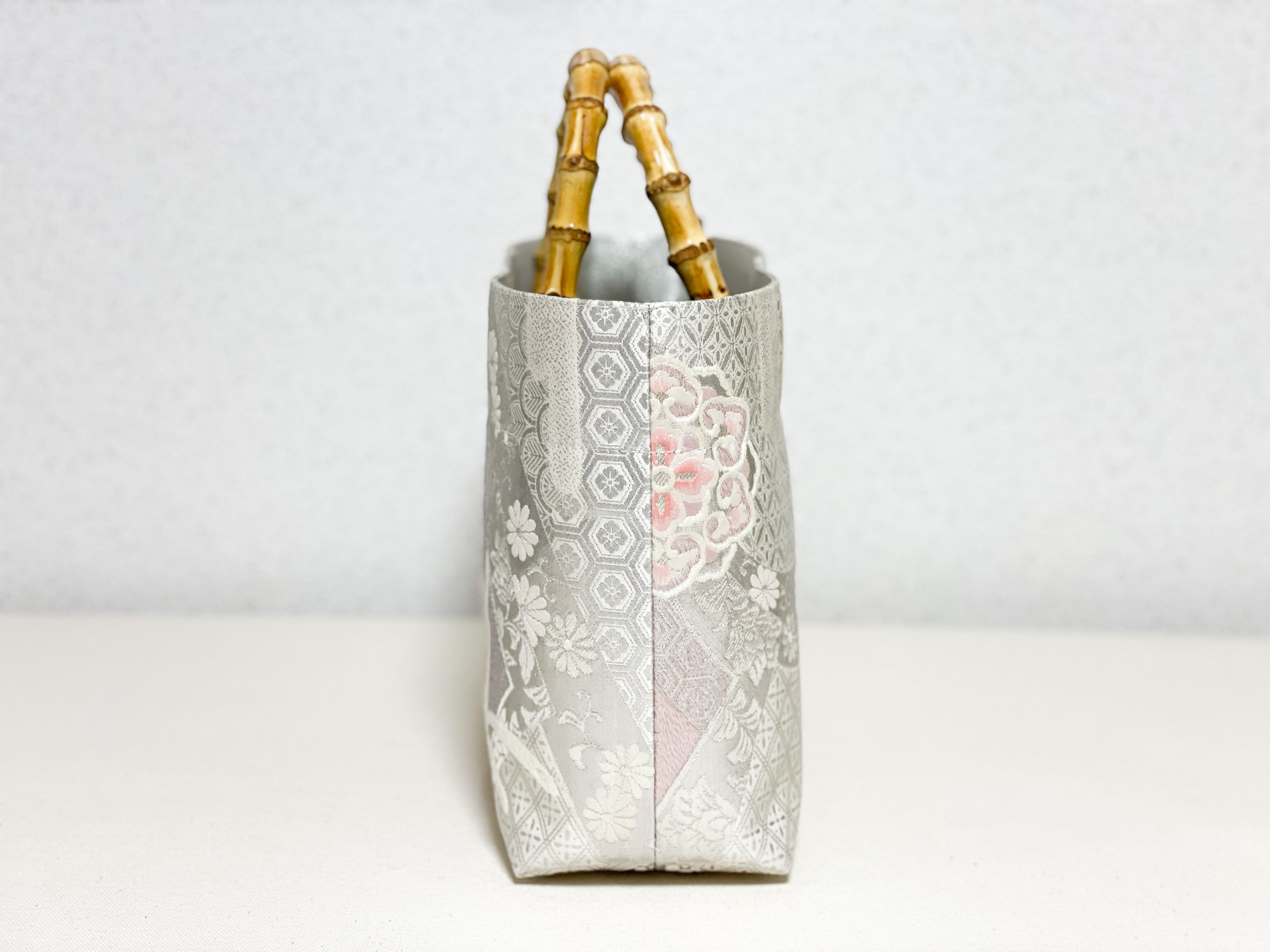 【Platinum Collection】Eternity Tote Bag with bamboo handle 【Ginbu】  竹持ち手のエタニティトート【銀踊】