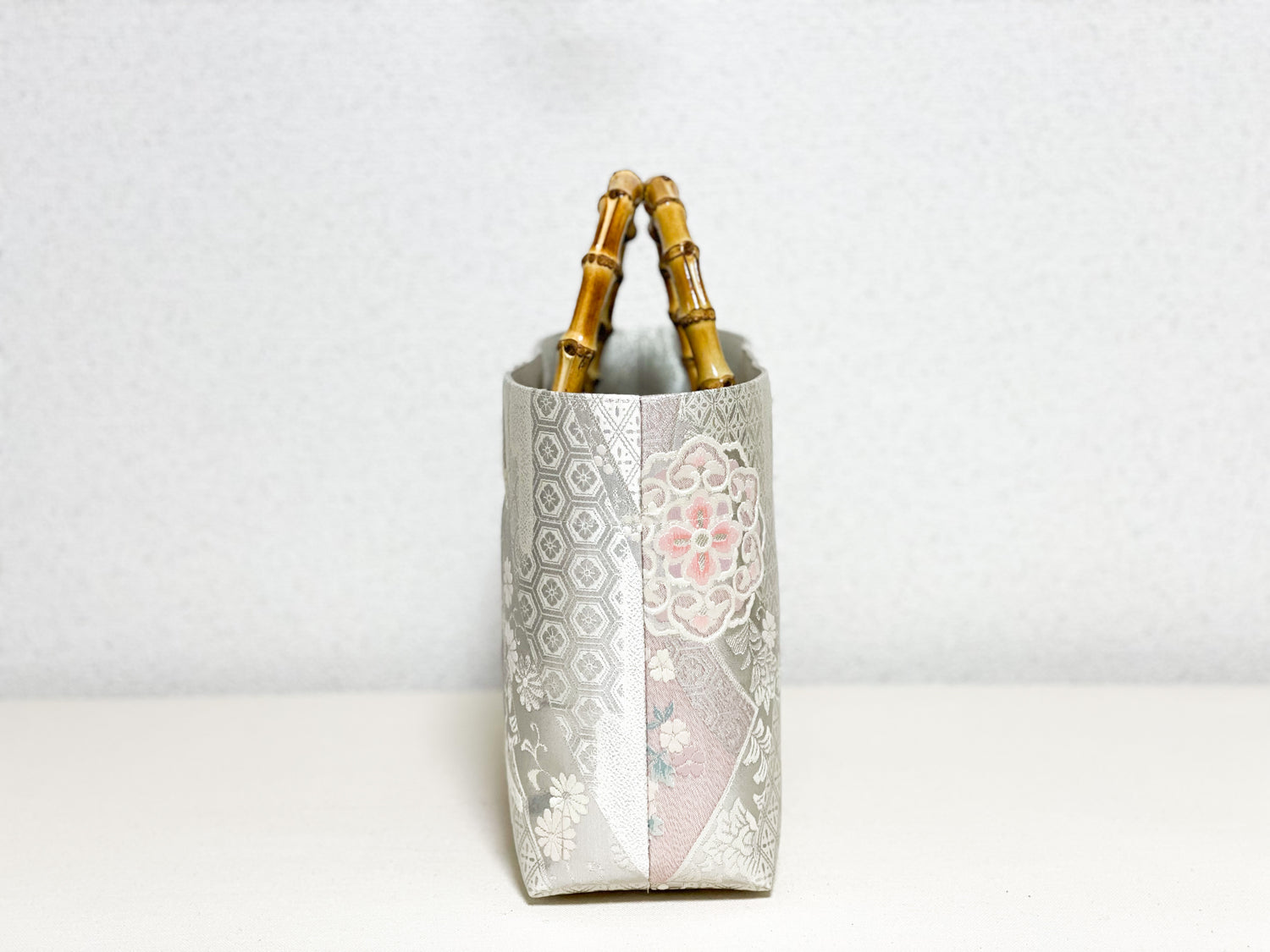 【Platinum Collection】Eternity Tote Bag with bamboo handle 【Ginbu】  竹持ち手のエタニティトート【銀踊】