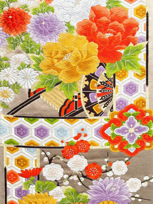 Fabric Panel【Ryouna】壁掛けきもの帯ファブリックパネル【椋那】