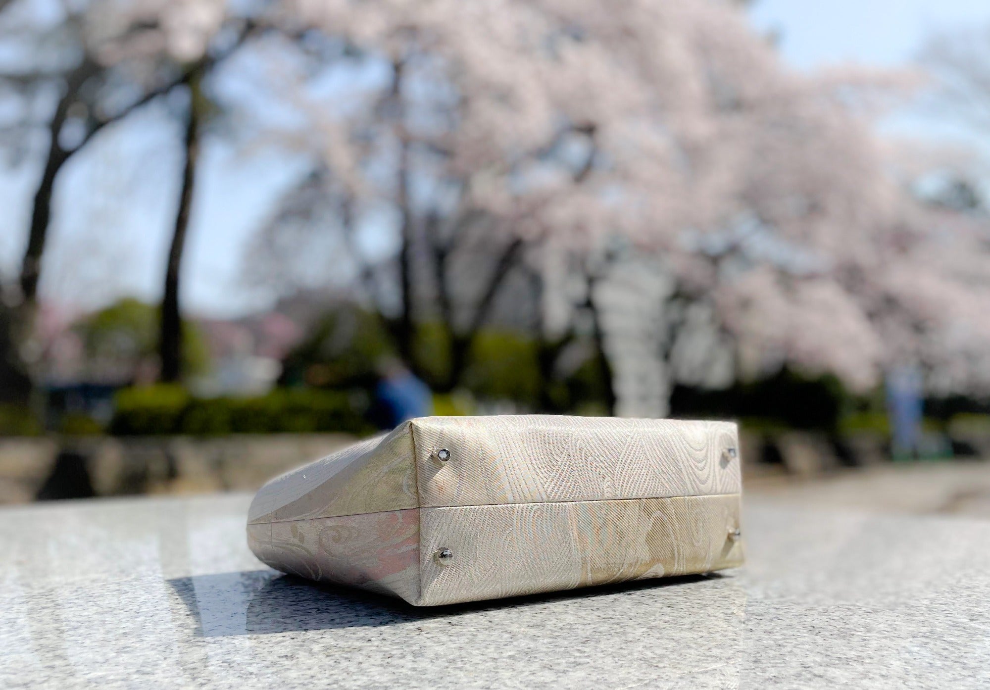 Eternity Tote Bag with bamboo handle 【Izumi】  竹持ち手のエタニティトートバッグ【和泉】