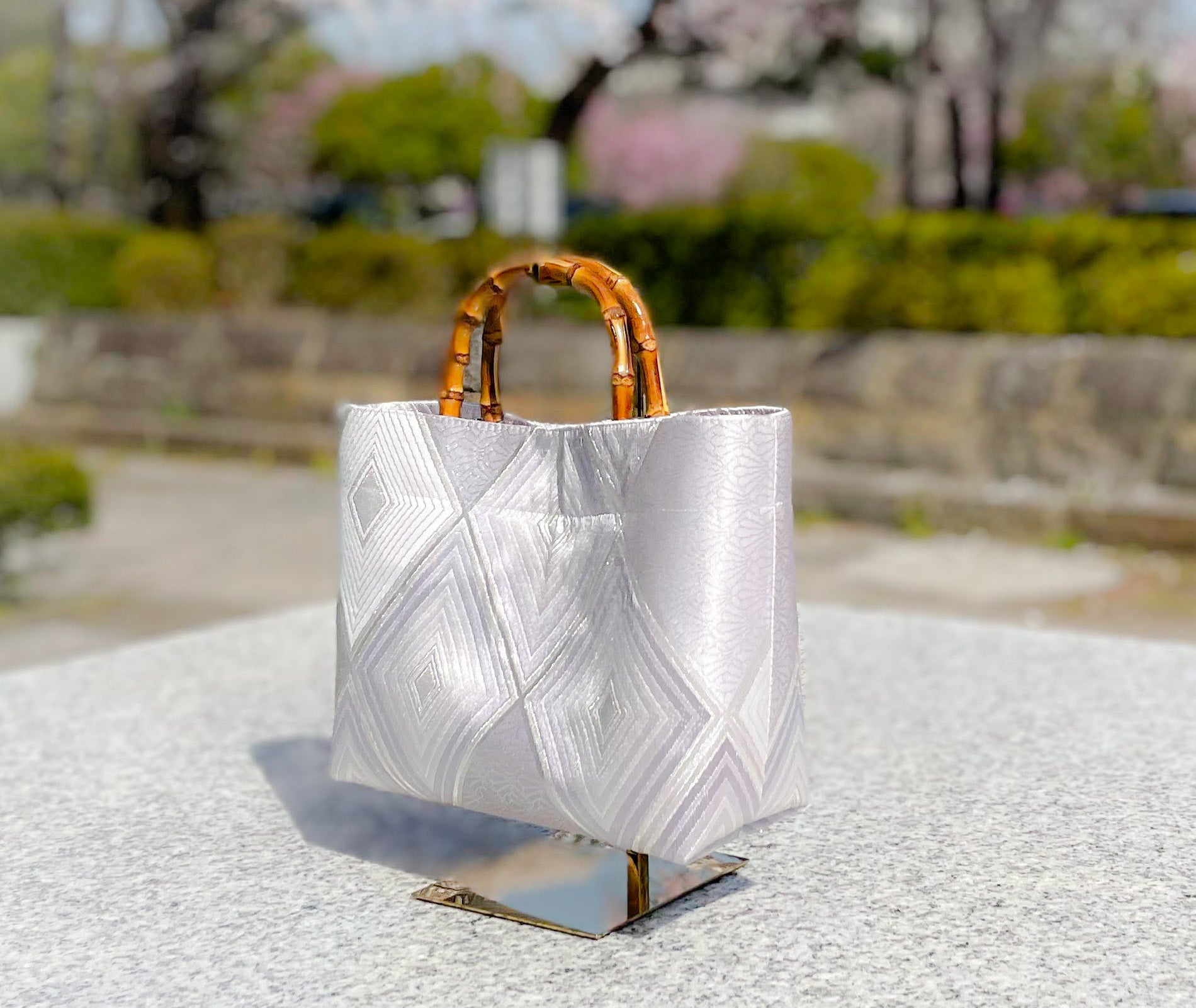 Eternity Tote Bag with bamboo handle 【Yachiyo】  竹持ち手のエタニティトートバッグ【八千代】