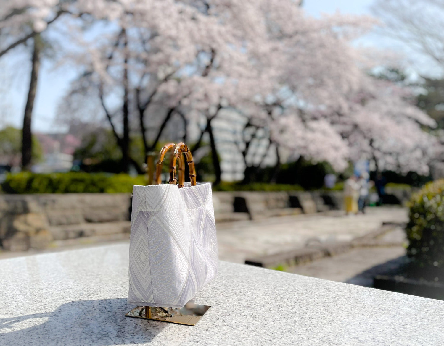 Eternity Tote Bag with bamboo handle 【Yachiyo】  竹持ち手のエタニティトートバッグ【八千代】