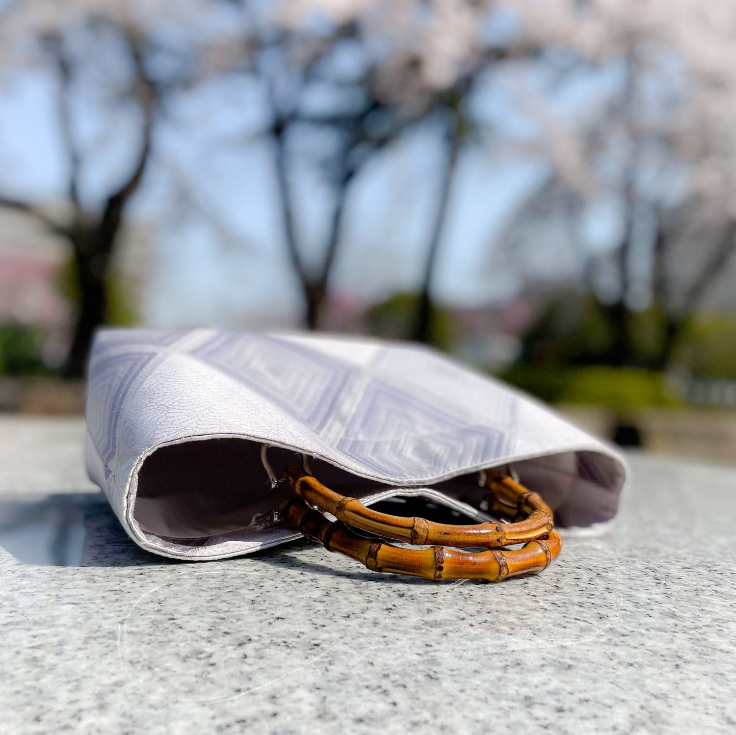 Eternity Tote Bag with bamboo handle 【Yachiyo】  竹持ち手のエタニティトートバッグ【八千代】