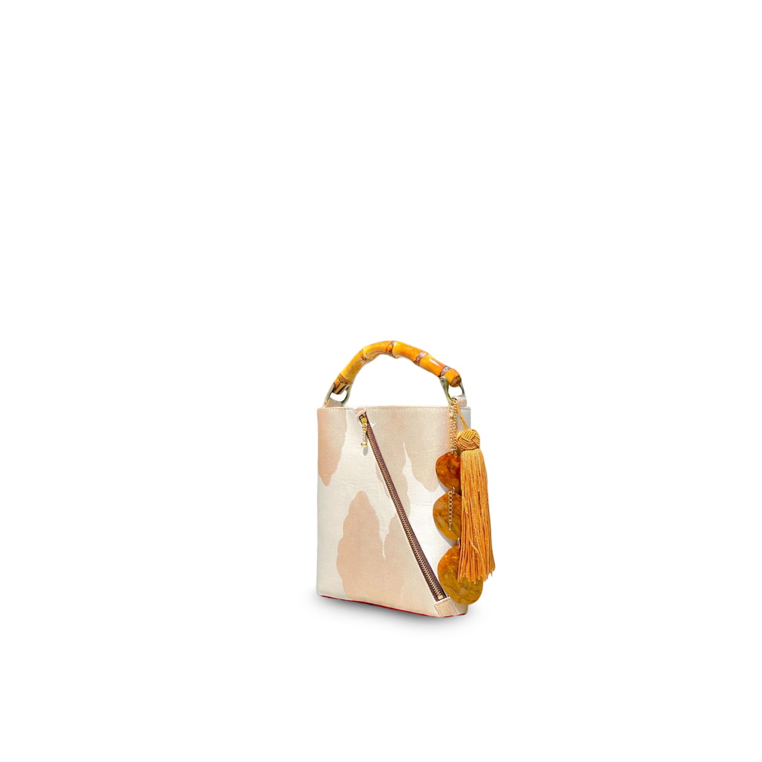 Bamboo Handle Mini Tote【Haku】 竹持ち手のミニトート【箔】