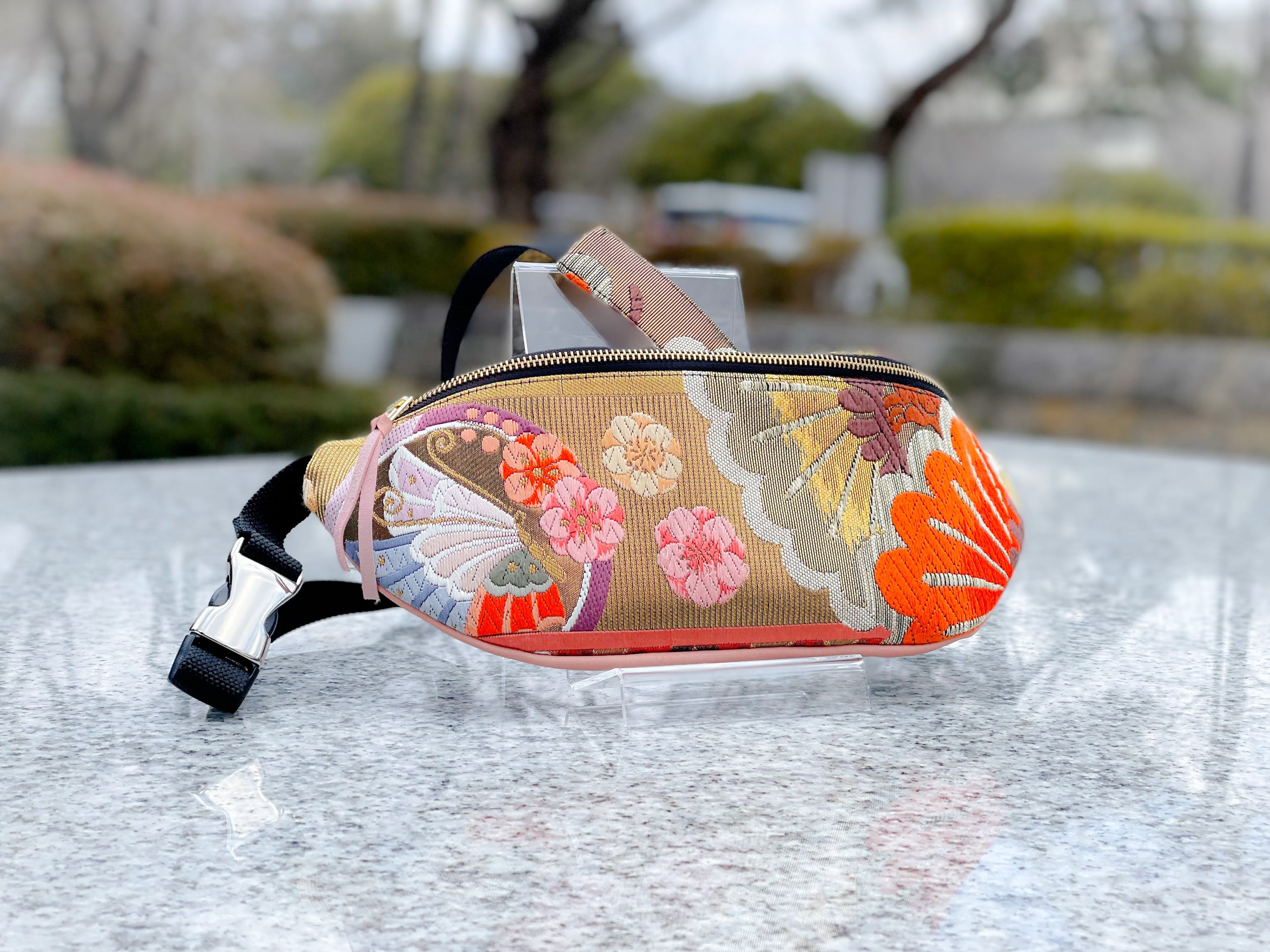 Waist・Cross-body Bag【Setsugekka-baby pink】クロスボディーバッグ【雪月花・ベイビーピンク】
