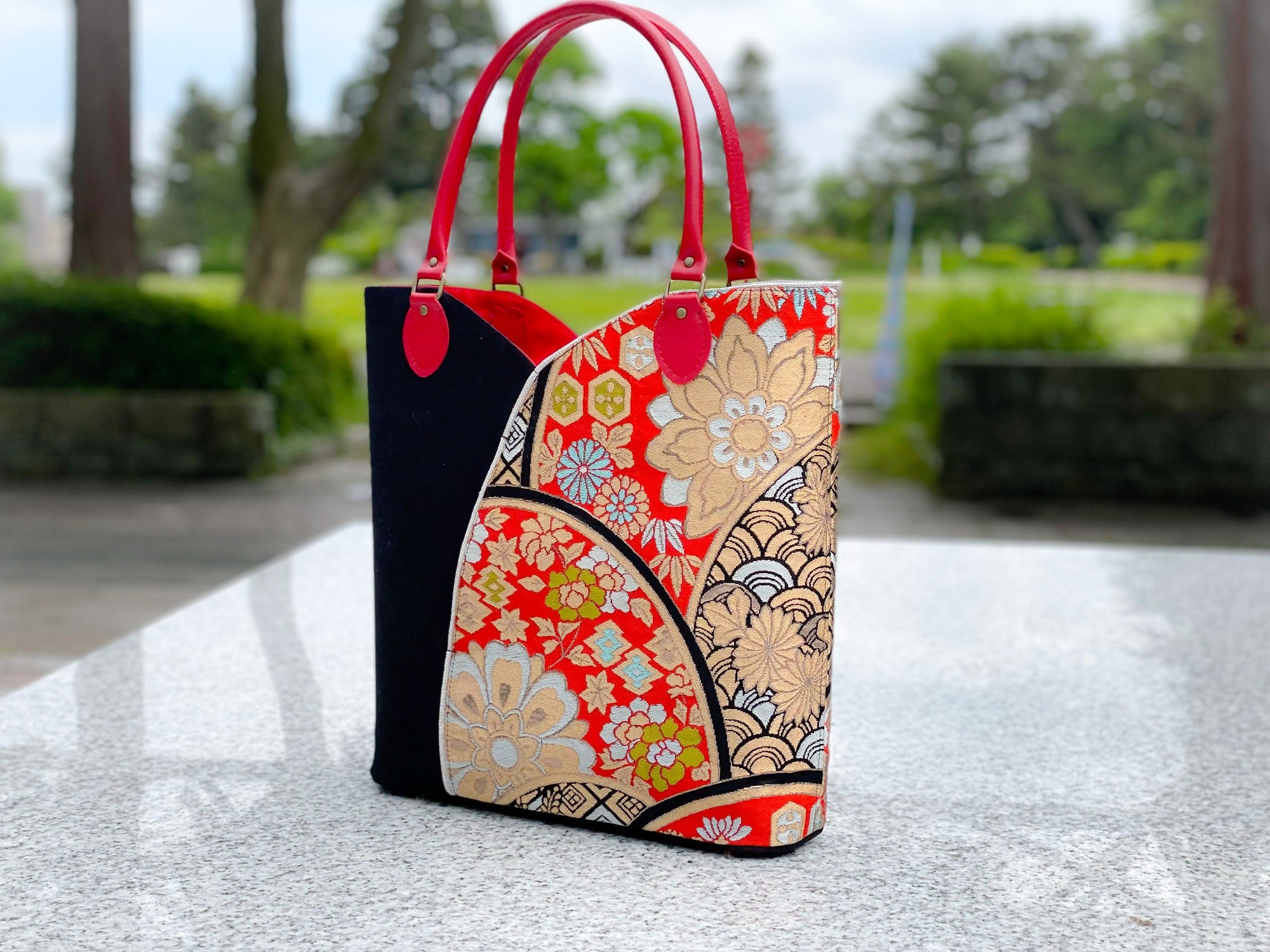 Kimono Collar Tote Bag【Hana】 きもの襟トート【花梛】