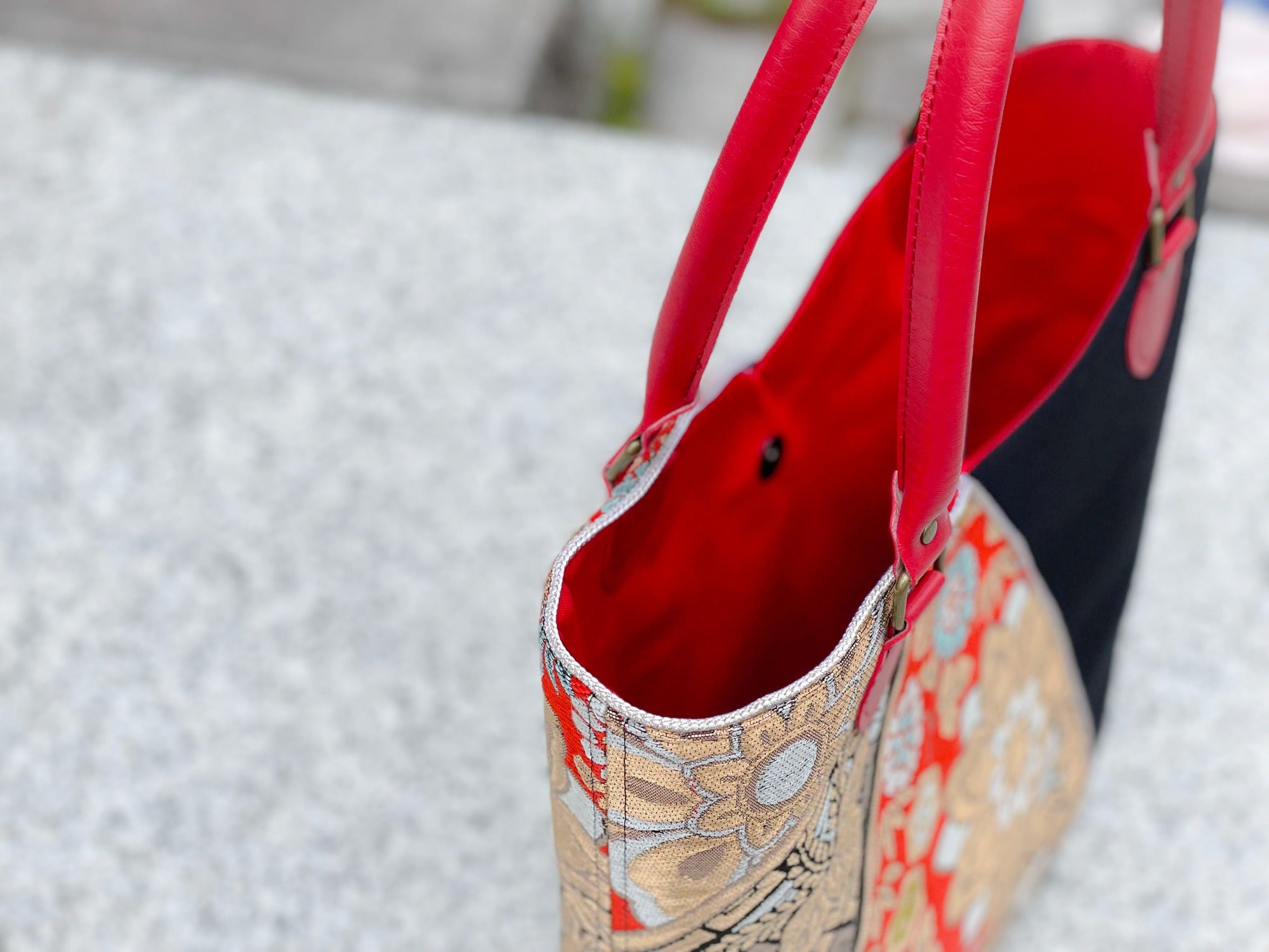 Kimono Collar Tote Bag【Hana】 きもの襟トート【花梛】