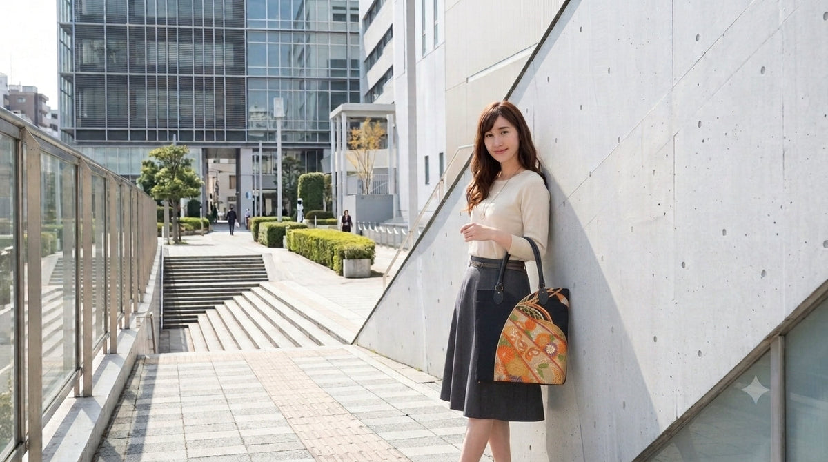 きもの襟トート -Kimono Collar Tote-