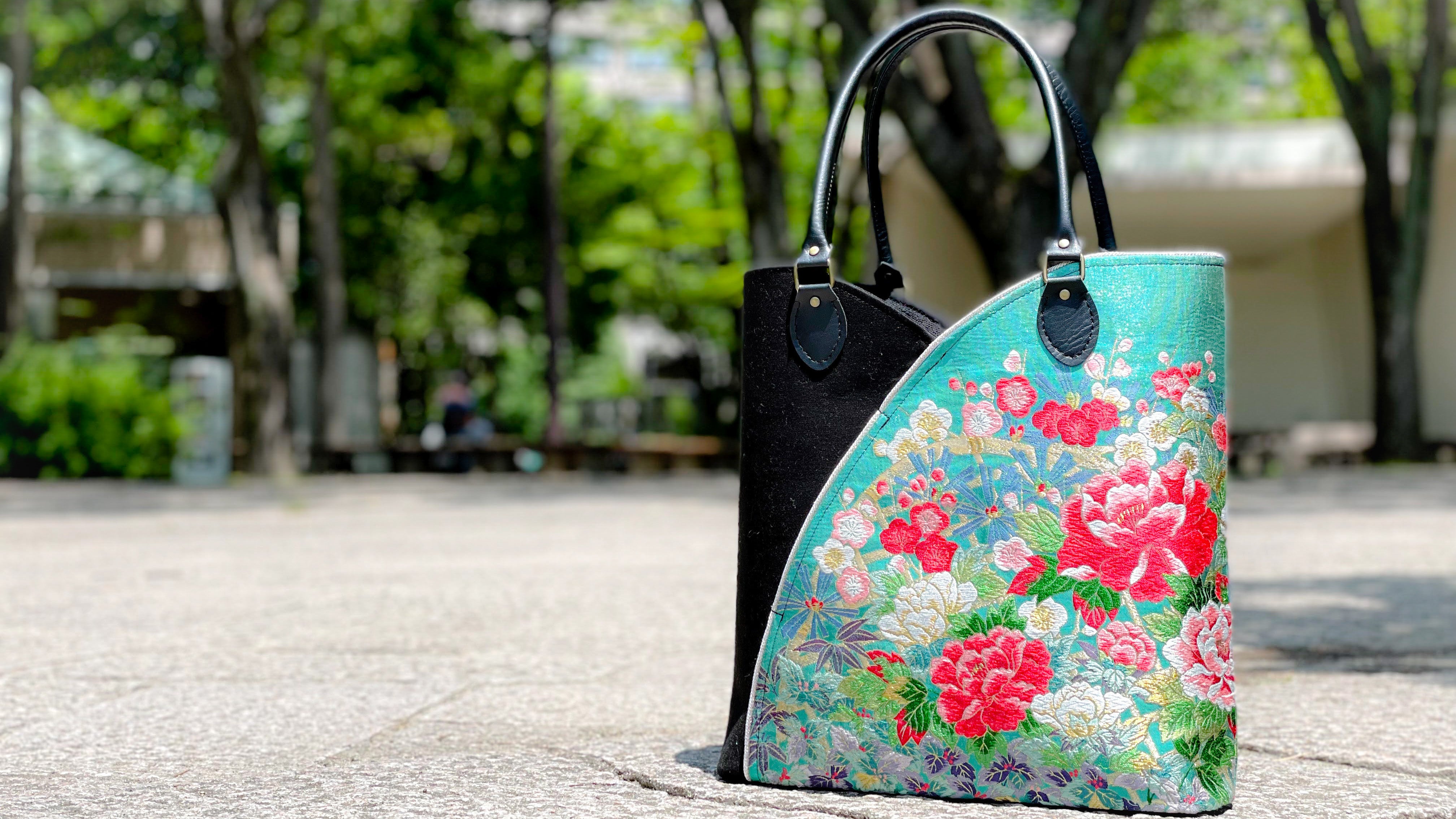 Custom-made Kimono Collar Tote カスタムメイド-きもの襟トート