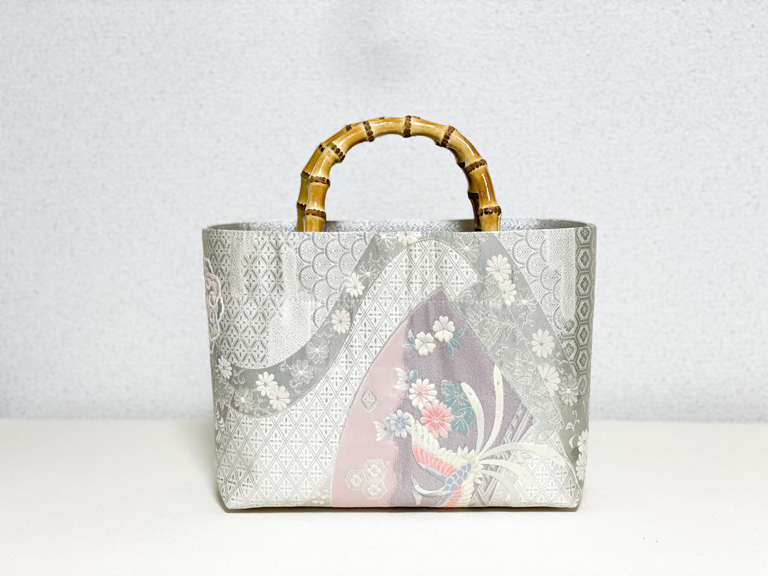 【Platinum Collection】Eternity Tote Bag with bamboo handle 【Ginbu】 　竹持ち手のエタニティトート【銀踊】