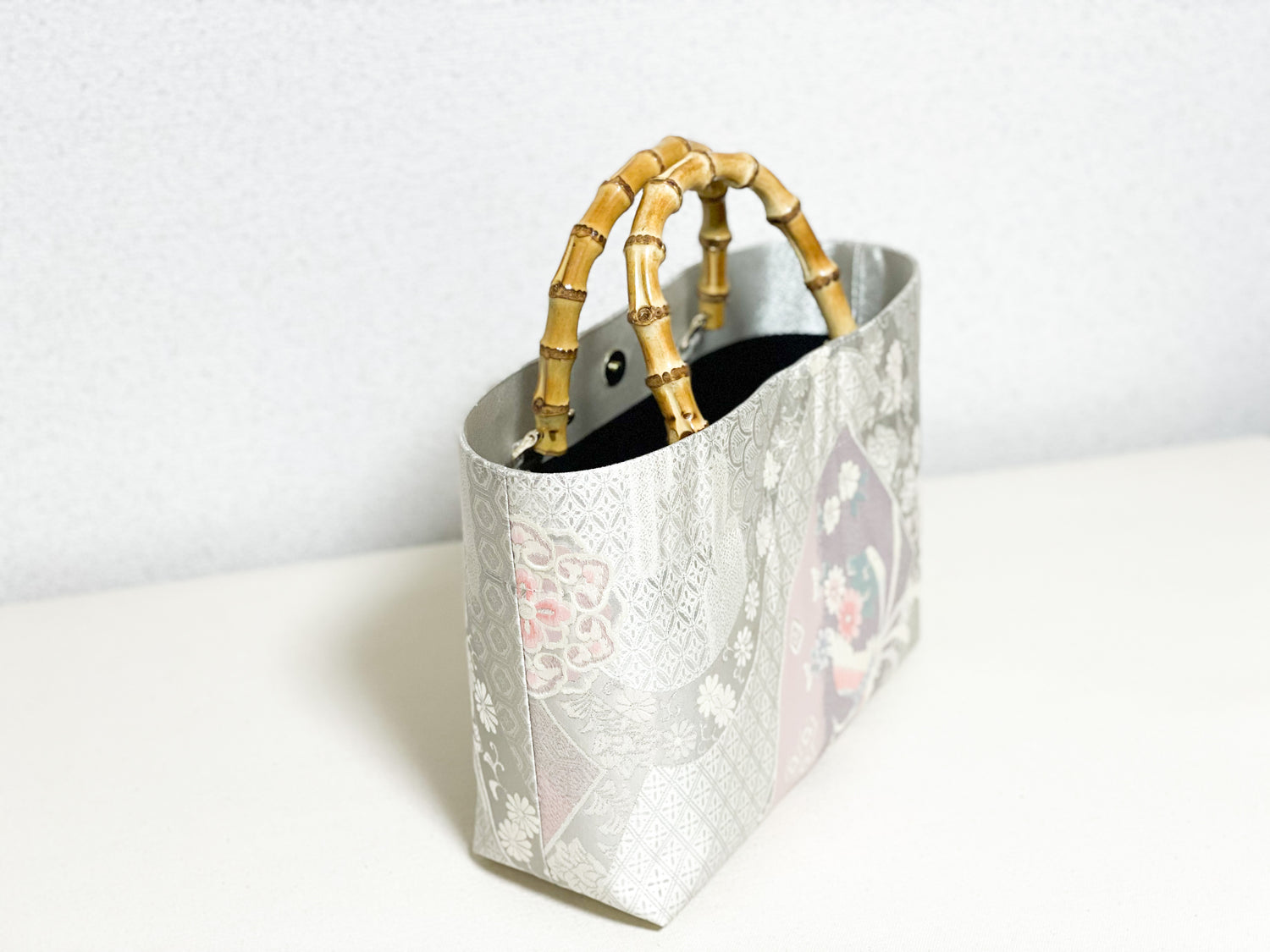 【Platinum Collection】Eternity Tote Bag with bamboo handle 【Ginbu】 　竹持ち手のエタニティトート【銀踊】