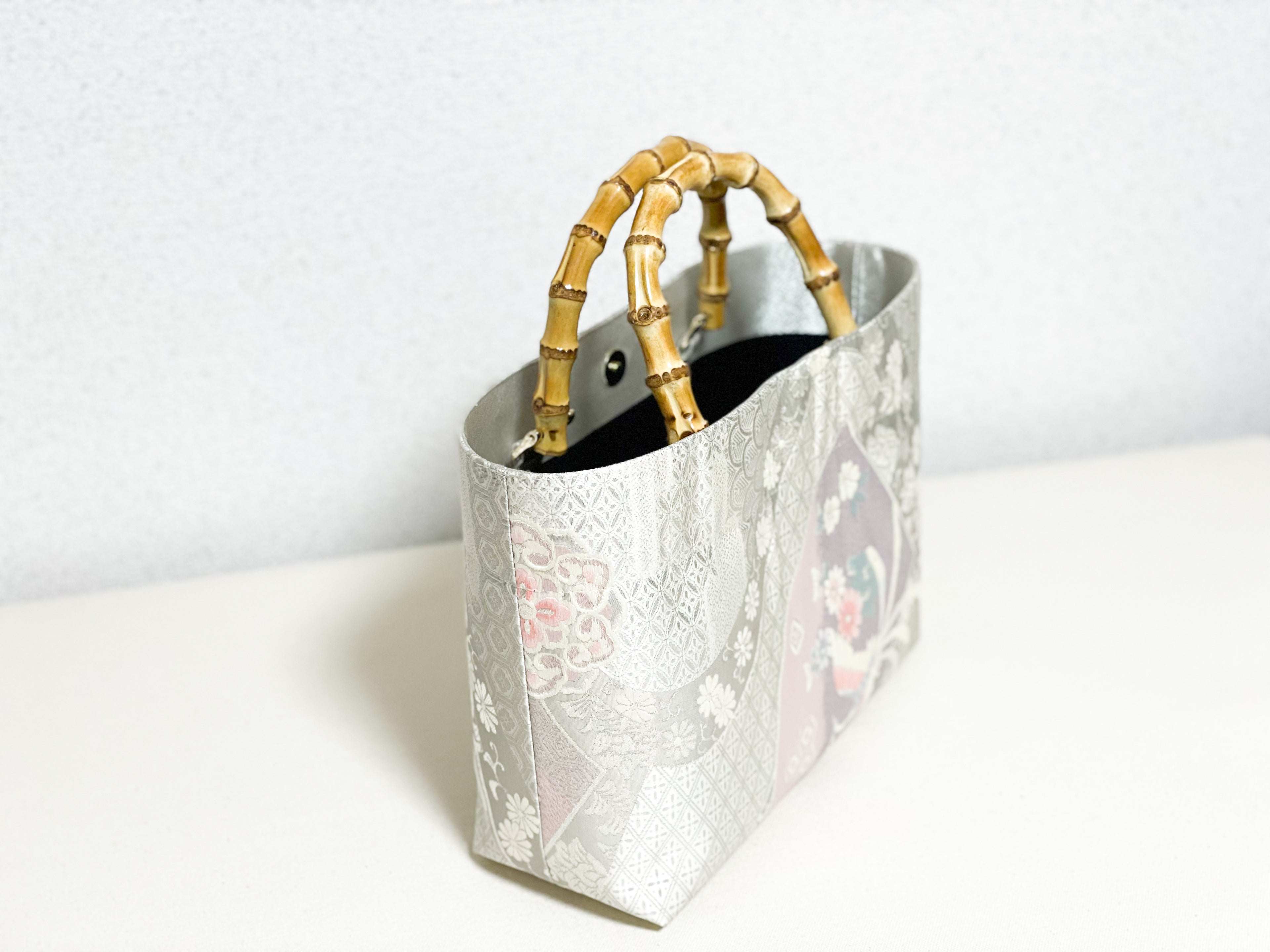 【Platinum Collection】Eternity Tote Bag with bamboo handle 【Ginbu】 　竹持ち手のエタニティトート【銀踊】