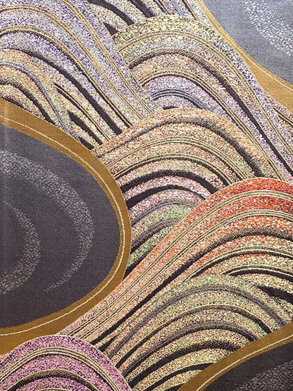 Fabric Panel【Yukari】壁掛けきもの帯ファブリックパネル【紫】