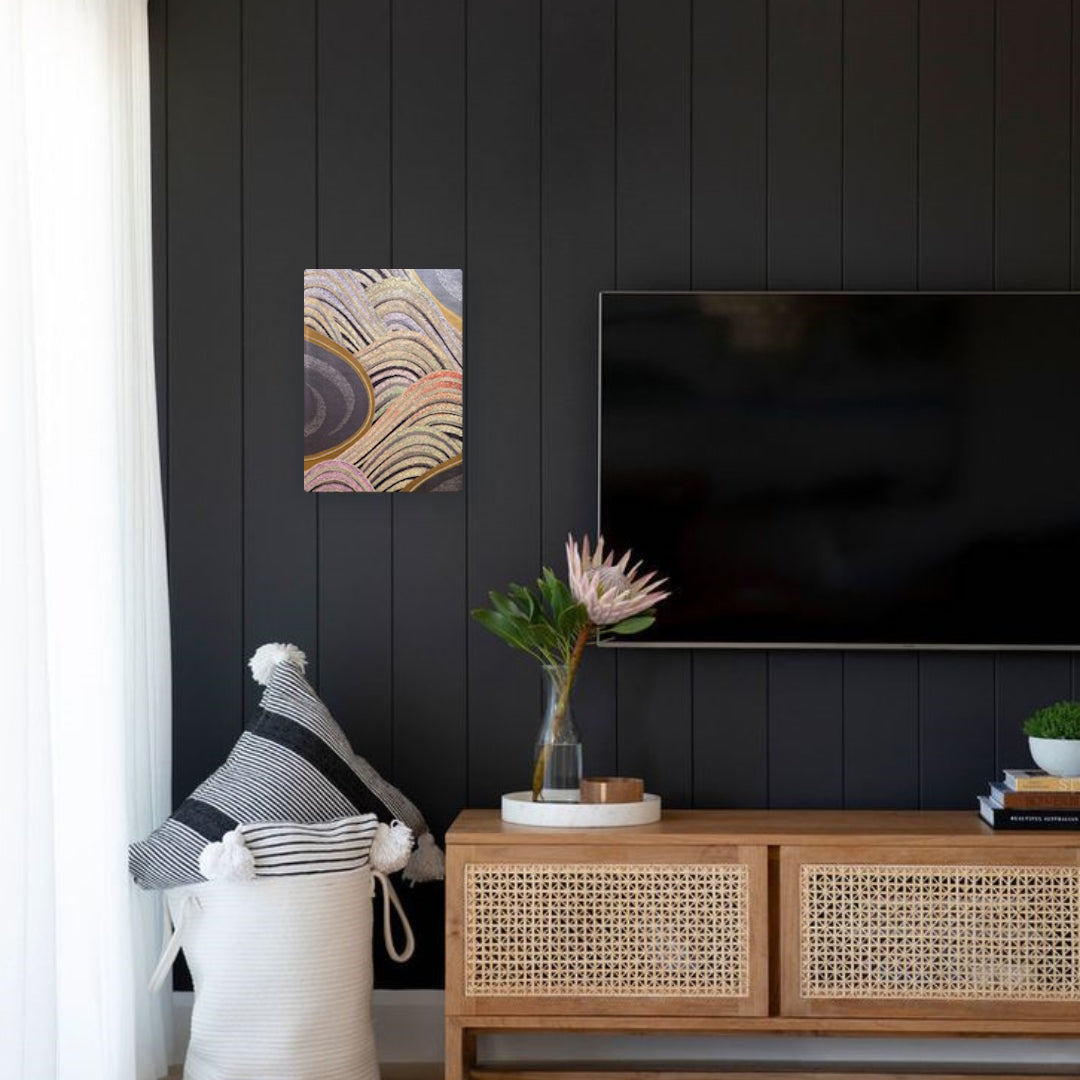 Fabric Panel【Yukari】壁掛けきもの帯ファブリックパネル【紫】